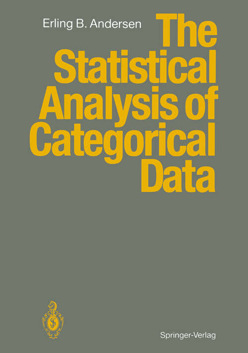 Book cover of The Statistical Analysis of Categorical Data (1990)