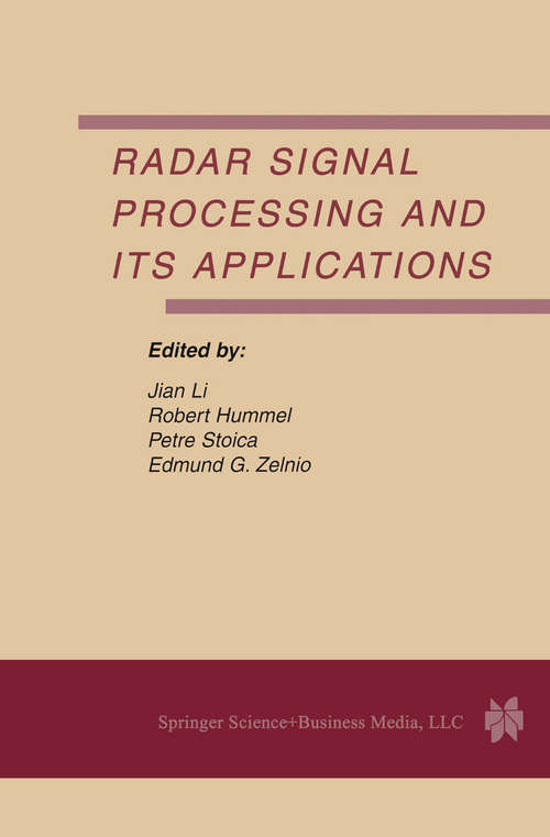 Book cover of Radar Signal Processing and Its Applications (2003)
