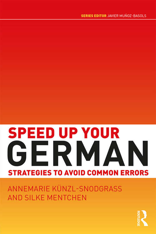 Book cover of Speed up your German: Strategies to Avoid Common Errors