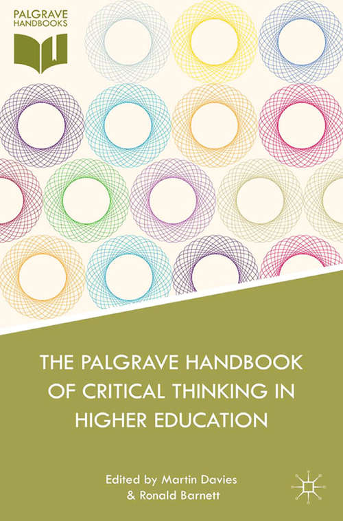 Book cover of The Palgrave Handbook of Critical Thinking in Higher Education (2015)