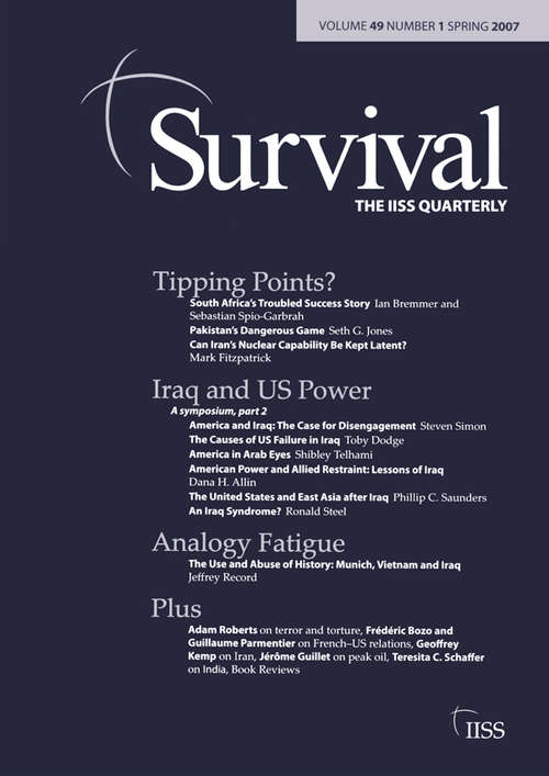 Book cover of Survival 49.1: Survival 49.1, Spring 2007