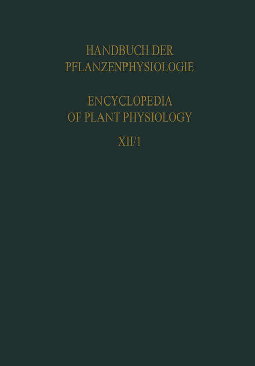 Book cover of Plant Respiration Inclusive Fermentations and Acid Metabolism / Pflanzenatmung Einschliesslich Gärungen und Säurestoffwechsel: Part 1 / Teil 1 (1960) (Handbuch der Pflanzenphysiologie   Encyclopedia of Plant Physiology #12)