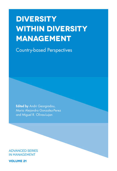 Book cover of Diversity within Diversity Management: Country-Based Perspectives (Advanced Series in Management #21)