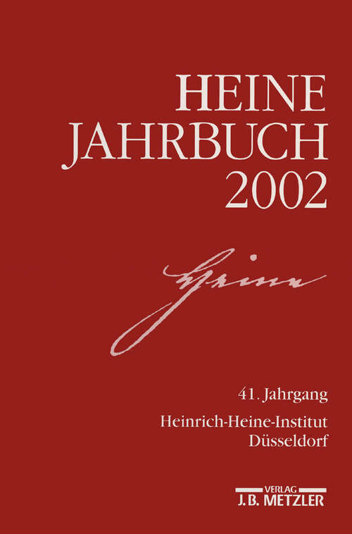 Book cover of Heine-Jahrbuch 2002: 41. Jahrgang (1. Aufl. 2002)