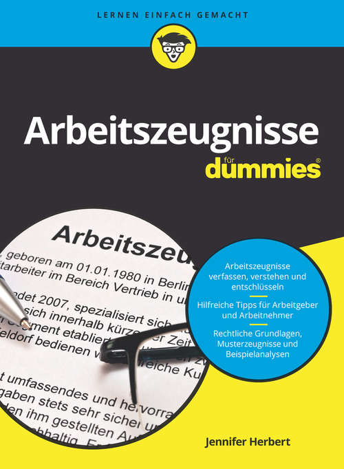 Book cover of Arbeitszeugnisse für Dummies (Für Dummies)