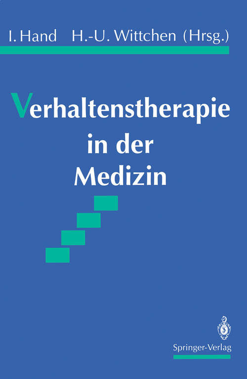 Book cover of Verhaltenstherapie in der Medizin (1989)