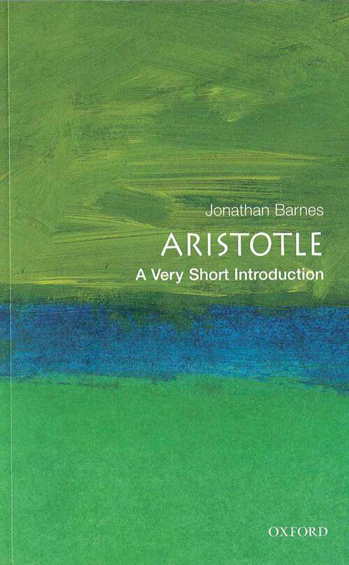 Book cover of Aristotle: A Very Short Introduction (Very Short Introductions)