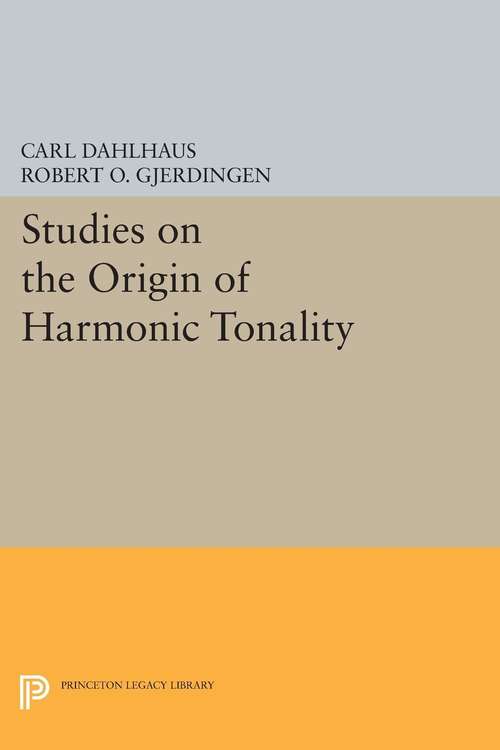 Book cover of Studies on the Origin of Harmonic Tonality