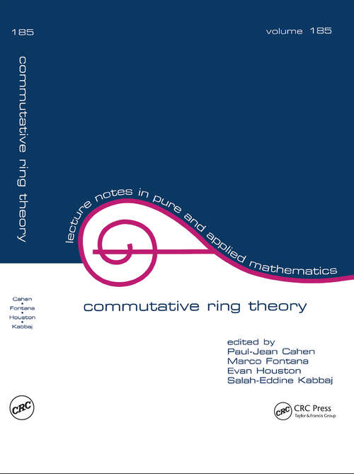Book cover of Commutative Ring Theory: Proceedings of the Ii International Conference
