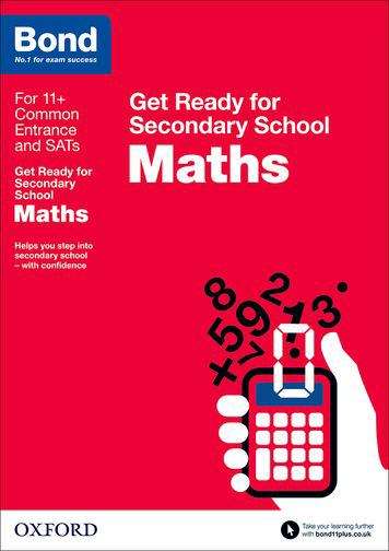 Book cover of Bond 11+: Maths Get Ready For Secondary School