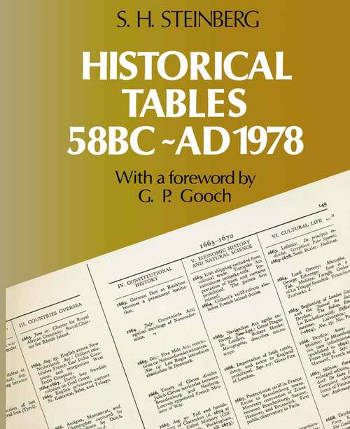 Book cover of Historical Tables 10th Edn (1st ed. 1966)