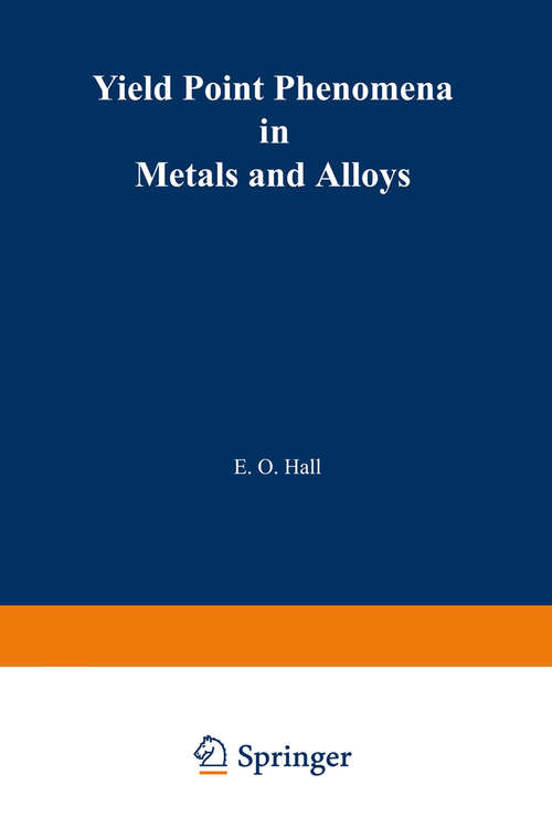 Book cover of Yield Point Phenomena in Metals and Alloys (1970)