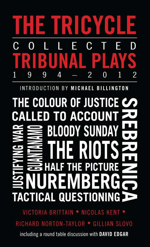 Book cover of The Tricycle: Collected Tribunal Plays 1994-2012 (Oberon Modern Playwrights)