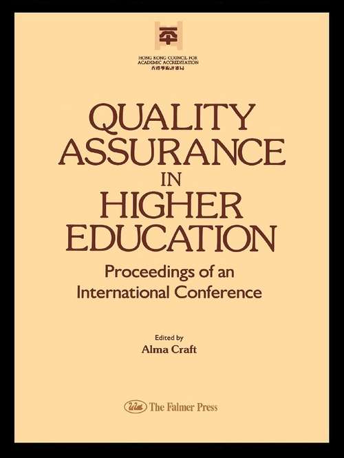 Book cover of Quality Assurance In Higher Education