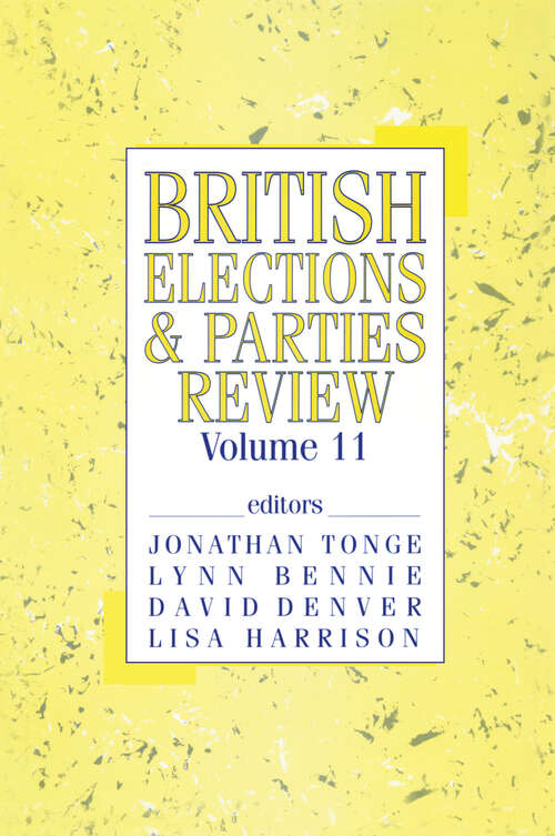 Book cover of British Elections & Parties Review