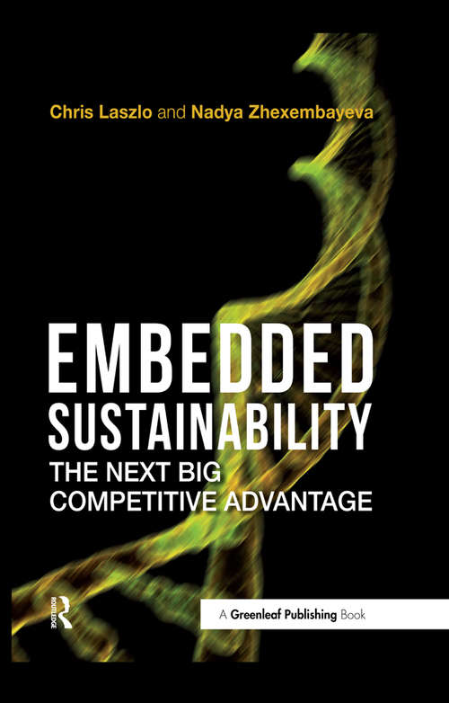 Book cover of Embedded Sustainability: The Next Big Competitive Advantage