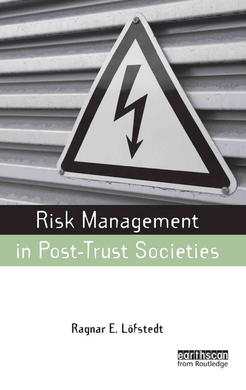 Book cover of Risk Management in Post-Trust Societies (1st Edition) (PDF)