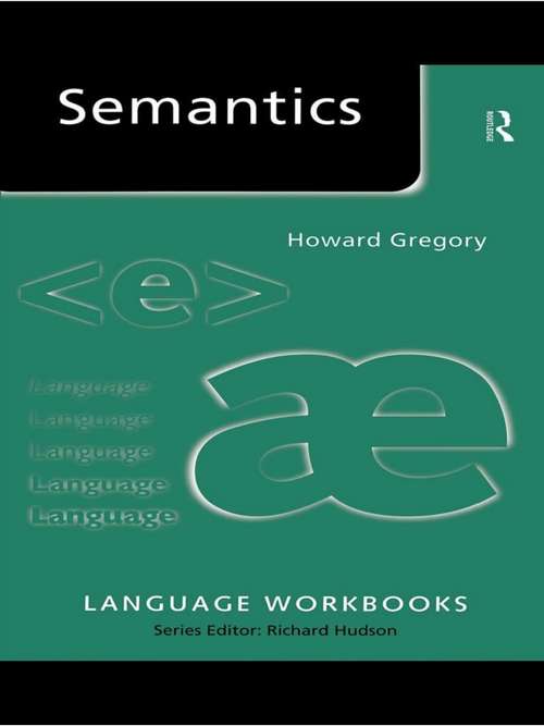Book cover of Semantics (Language Workbooks)