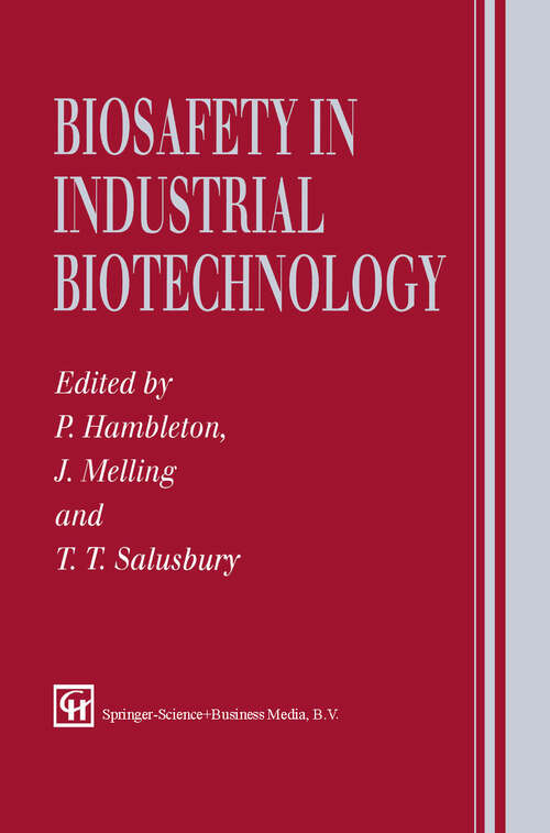 Book cover of Biosafety in Industrial Biotechnology (1994)