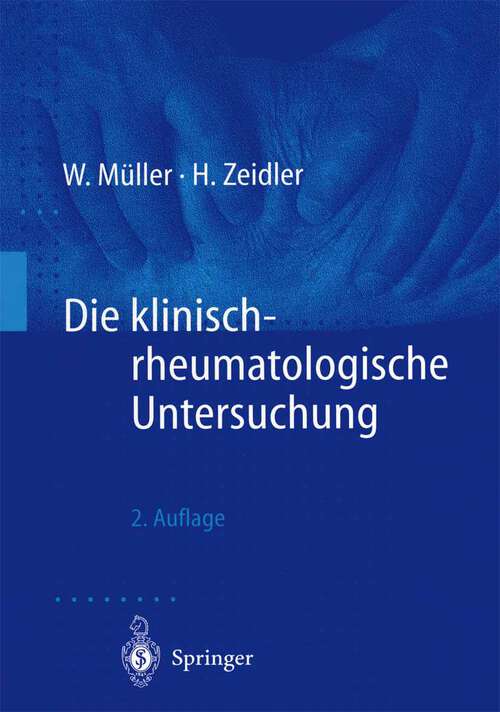 Book cover of Die klinisch-rheumatologische Untersuchung (2. Aufl. 1998)