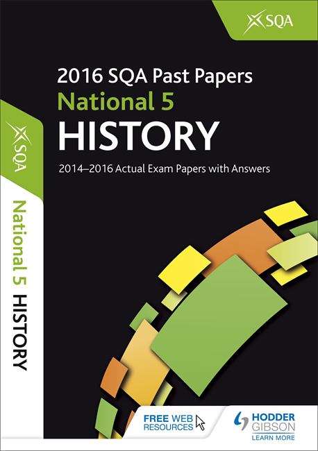 Book cover of National 5 History 2016-17 SQA Past Papers with Answers (PDF)