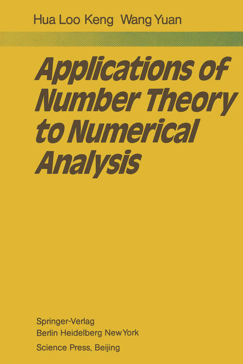 Book cover of Applications of Number Theory to Numerical Analysis (1981)