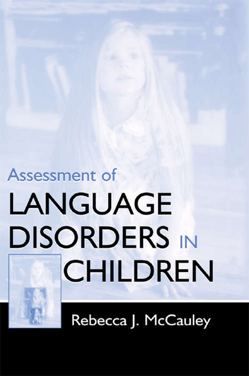 Book cover of Assessment of Language Disorders in Children