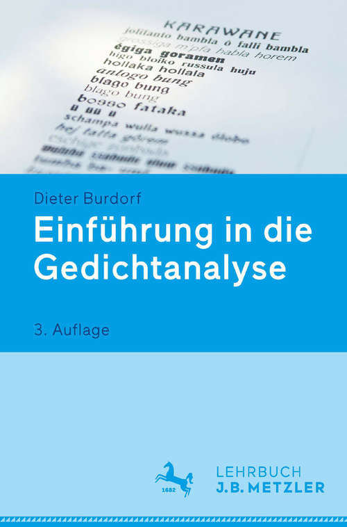 Book cover of Einführung in die Gedichtanalyse (3., aktualisierte und erweiterte Auflage; 2-farbig mit Randspalte)