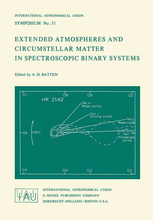 Book cover of Extended Atmospheres and Circumstellar Matter in Spectroscopic Binary Systems (1973) (International Astronomical Union Symposia #51)