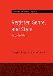 Book cover of Register, Genre, And Style (PDF) (2) (Cambridge Textbooks In Linguistics Ser.)