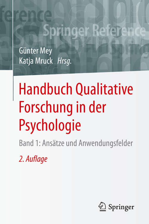 Book cover of Handbuch Qualitative Forschung in der Psychologie: Band 1: Ansätze und Anwendungsfelder (2. Aufl. 2020)