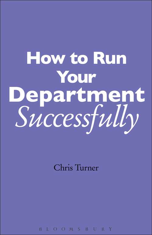 Book cover of How to Run your Department Successfully: A Practical Guide for Subject Leaders in Secondary Schools