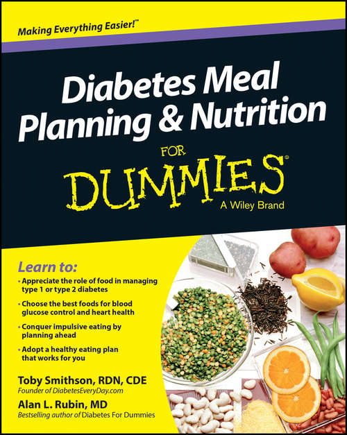 Book cover of Diabetes Meal Planning and Nutrition For Dummies