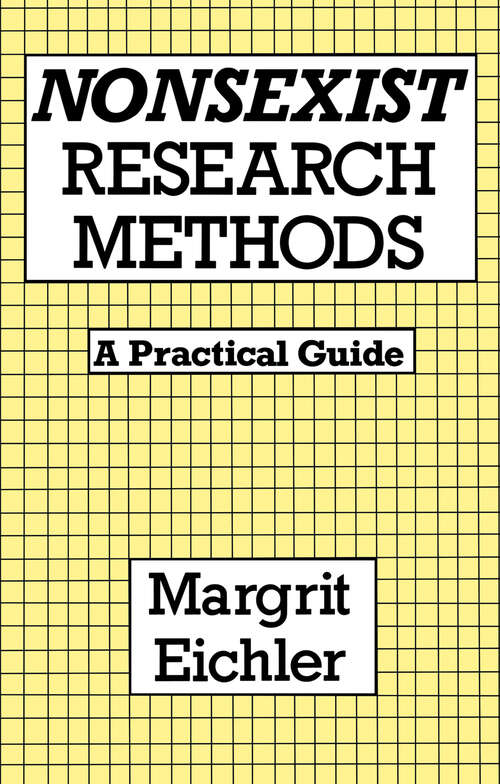 Book cover of Nonsexist Research Methods: A Practical Guide