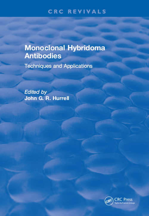 Book cover of Monoclonal Hybridoma Antibodies: Techniques and Applications