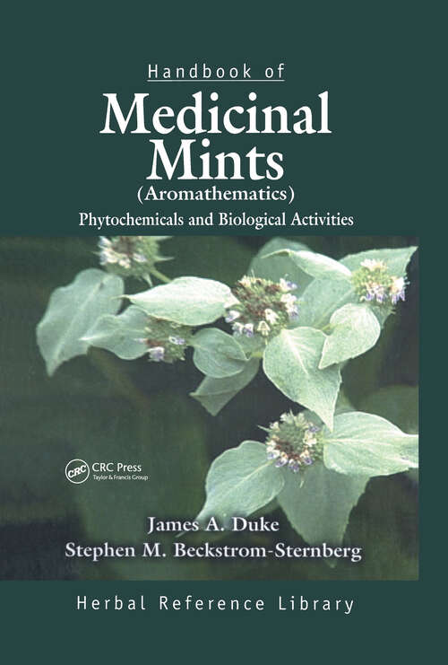 Book cover of Handbook of Medicinal Mints ( Aromathematics): Phytochemicals and Biological Activities, Herbal Reference Library
