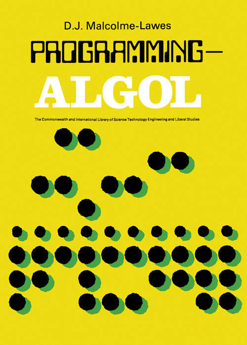 Book cover of Programming—ALGOL