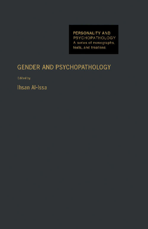 Book cover of Gender and Psychopathology