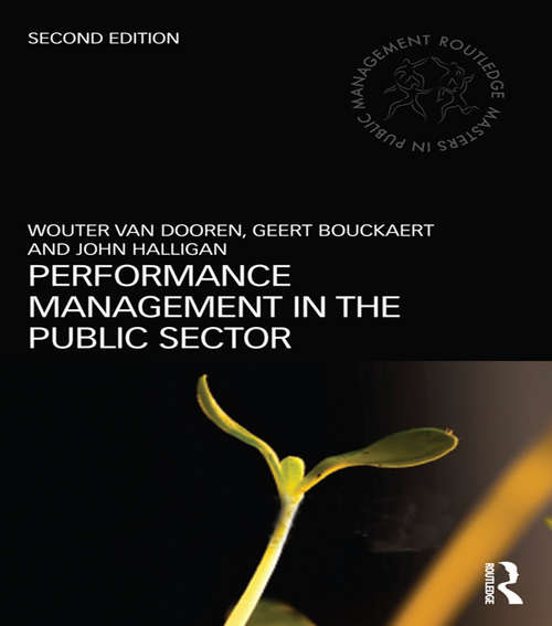 Book cover of Performance Management in the Public Sector (2) (Routledge Masters in Public Management)