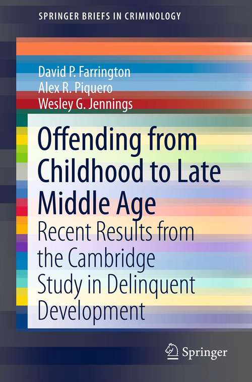 Book cover of Offending from Childhood to Late Middle Age: Recent Results from the Cambridge Study in Delinquent Development (2013) (SpringerBriefs in Criminology)