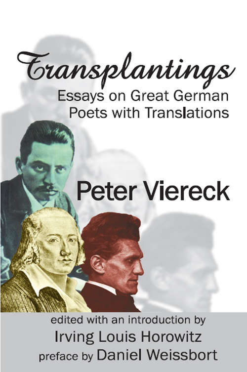Book cover of Transplantings: Essays on Great German Poets with Translations