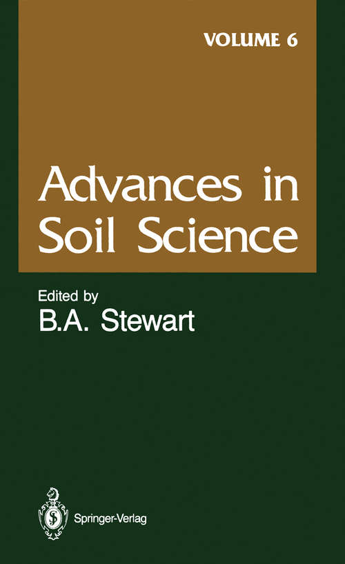 Book cover of Advances in Soil Science (1987) (Advances in Soil Science #6)