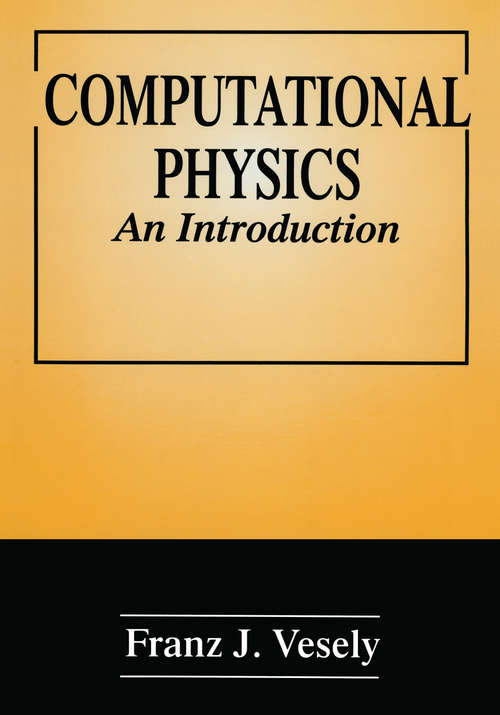Book cover of Computational Physics: An Introduction (1994)