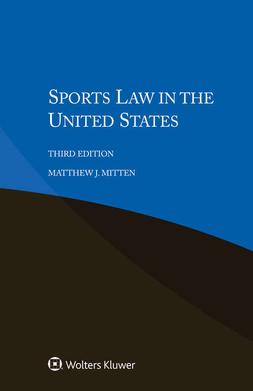 Book cover of Sports Law in the United States (3)