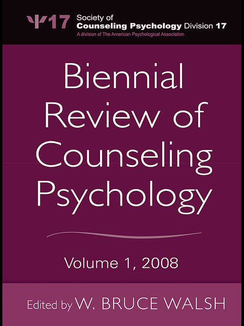 Book cover of Biennial Review of Counseling Psychology: Volume 1, 2008