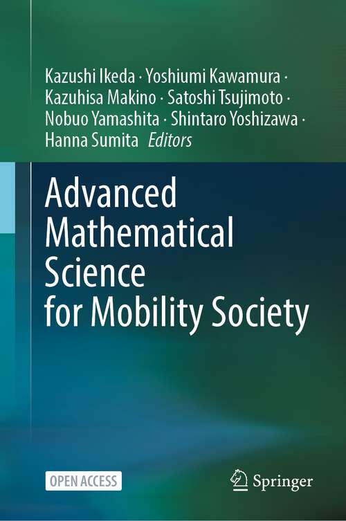 Book cover of Advanced Mathematical Science for Mobility Society (2024)