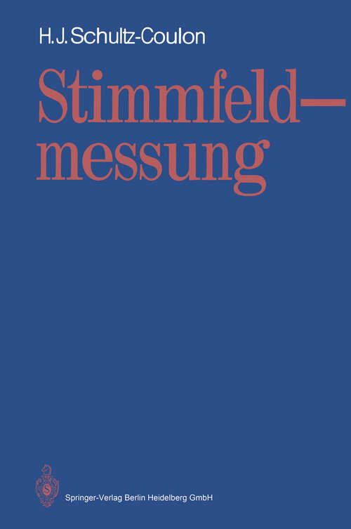 Book cover of Stimmfeldmessung (1990)