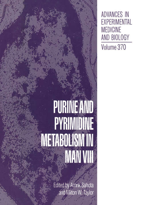 Book cover of Purine and Pyrimidine Metabolism in Man VIII (1994) (Advances in Experimental Medicine and Biology #370)