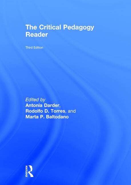 Book cover of The Critical Pedagogy Reader: (PDF) (3)