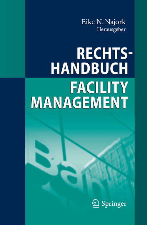 Book cover of Rechtshandbuch Facility Management (2009)